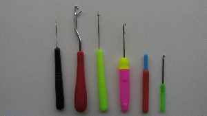 hair extension pulling needle plastic handle  